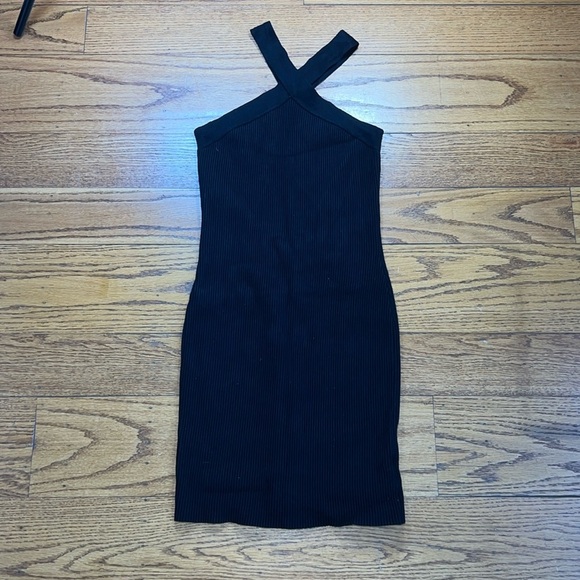 House of Harlow Black 1960 Glam High Neck Expensive Body-con Mini Dress QQ - Picture 1 of 4